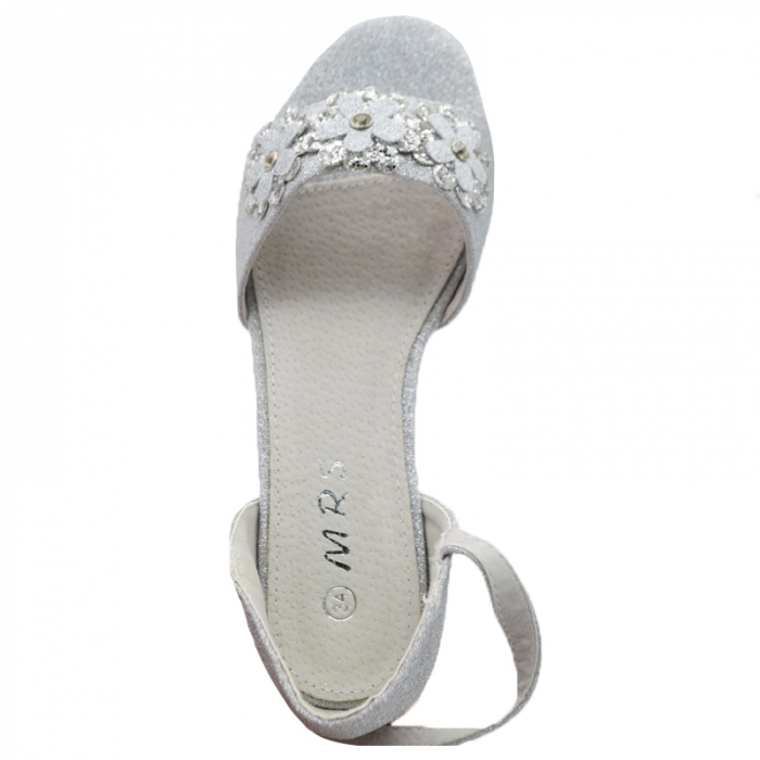 Sandale cu toc pentru fete MRS M822-31, Argintiu [4]