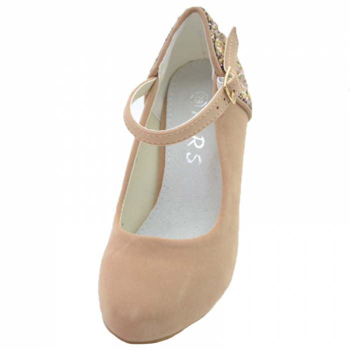 Pantofi cu toc pentru fete MRS R1502-25, Bej [2]
