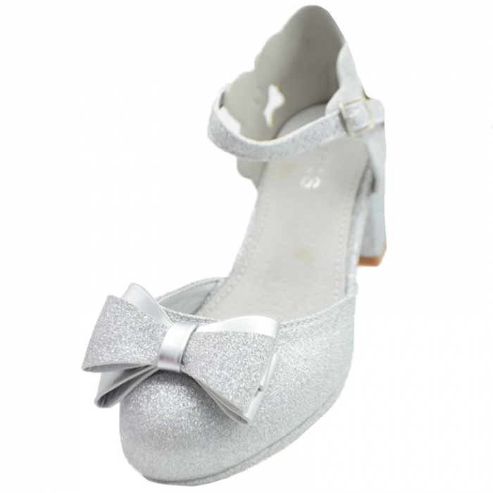 Pantofi cu toc pentru fete MRS M2016-31, Argintiu [2]