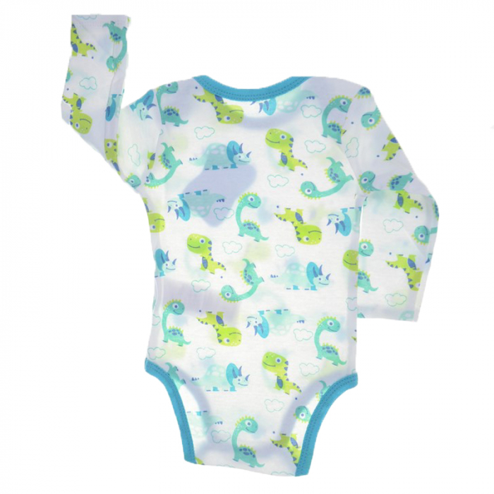 Body cu maneca lunga pentru baieti E Plus M 874432-1-68, Alb [2]