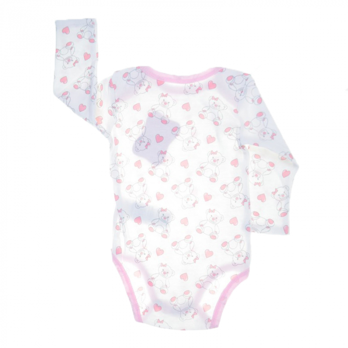 Body cu maneca lunga pentru fete E Plus M 874432-2, Roz [2]
