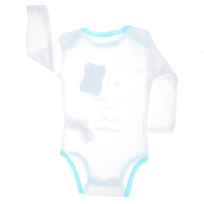 Body cu maneca lunga pentru baieti E Plus M 874432-3, Alb [2]
