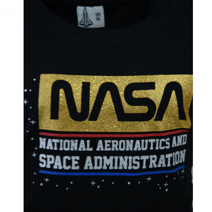 Tricou pentru baieti E Plus M Nasa 893686-134, Negru [2]
