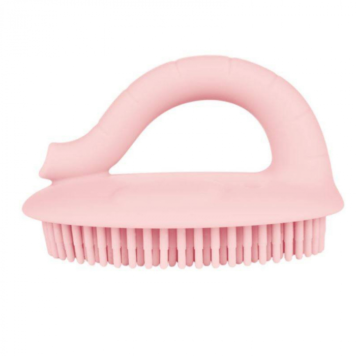 Perie de baie din silicon pentru fete Canpol Babies 9/115-1, Roz [4]
