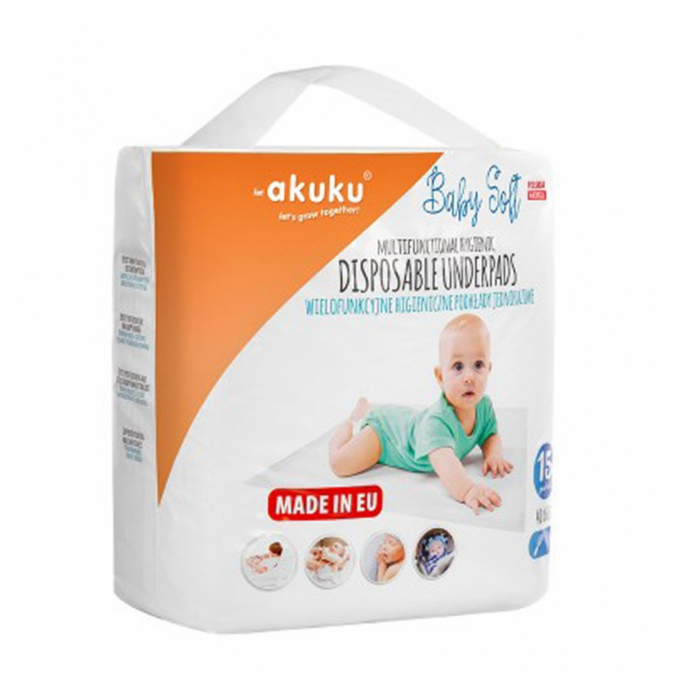 Set 15 bucati protectie impermeabila pentru saltea 40 x 60 cm Akuku A0500, Alb [4]