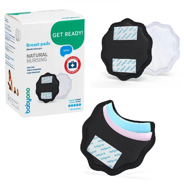Tampoane pentru san 24 bucati Natural Nursing BabyOno 298/02, Negru [3]