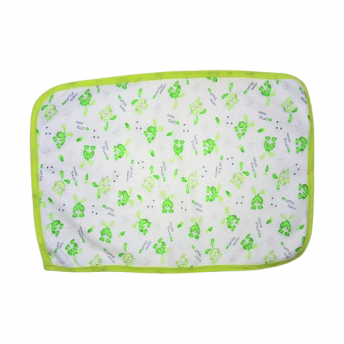 Aleza impermeabila si refolosibila din bumbac, 60 x 40 cm pentru bebe, Mini Junior ALZ0109, Verde [1]
