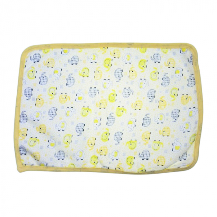 Aleza impermeabila si refolosibila din bumbac, 60 x 40 cm pentru bebe, Mini Junior ALZ0109G, Galben [1]