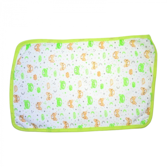 Aleza impermeabila si refolosibila din bumbac, 60 x 40 cm pentru bebe, Mini Junior ALZ0109V2, Verde [1]