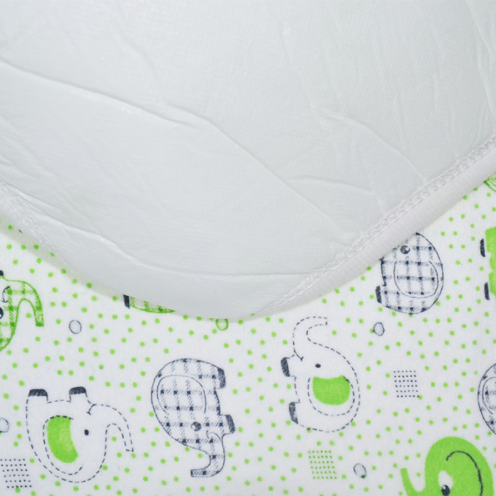 Aleza impermeabila si refolosibila din bumbac 70 x 50 cm pentru baieti Mini Junior PL120, Verde [2]