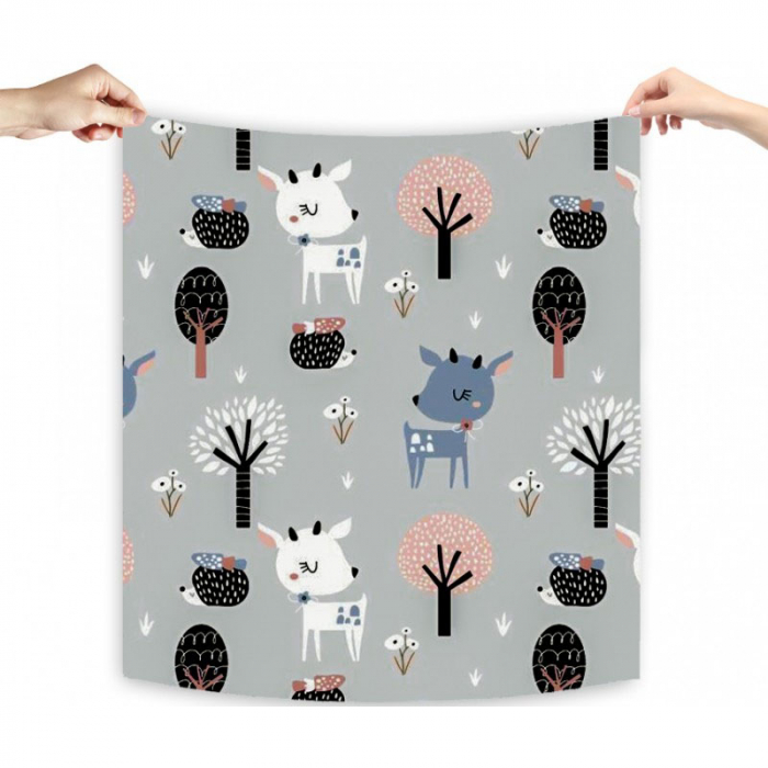 Aleza impermeabila si refolosibila din bumbac 50 x 60 cm Sensillo 522613, Gri [2]