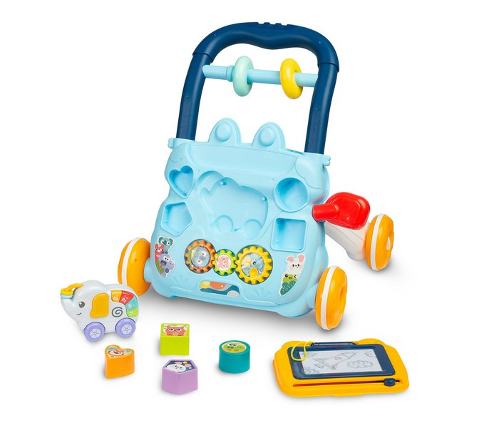 Antepremergator pentru copii, cu animale Toyz Zoo 397993-12, Albastru [5]