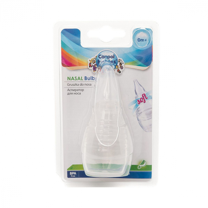 Aspirator nazal cu varf din silicon 0+ luni Canpol Babies 56/154, Transparent [2]