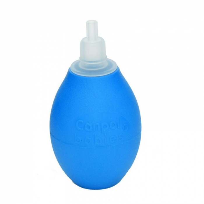 Aspirator nazal cu varf din silicon 0+ luni Canpol Babies 9/119, Albastru [3]