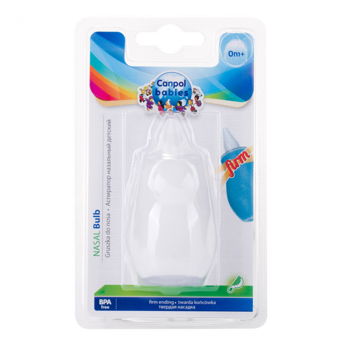 Aspirator nazal cu varf din silicon Canpol Babies 2/118R, Rosu [2]