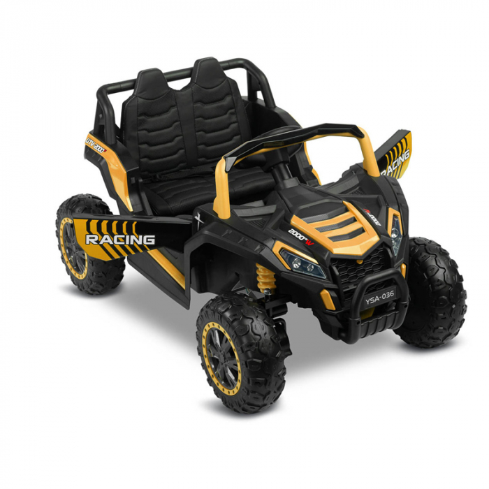 ATV electric cu telecomanda pentru copii Caretero Axel AA2103, Galben [6]