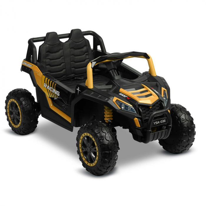 ATV electric cu telecomanda pentru copii Caretero Axel AA2103, Galben [5]