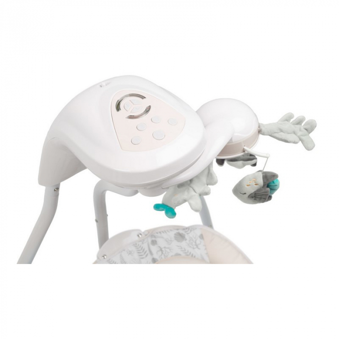 Leagan electric reglabil, cu muzica, pentru bebelusi, Caretero Raffi, 320582, Crem [6]