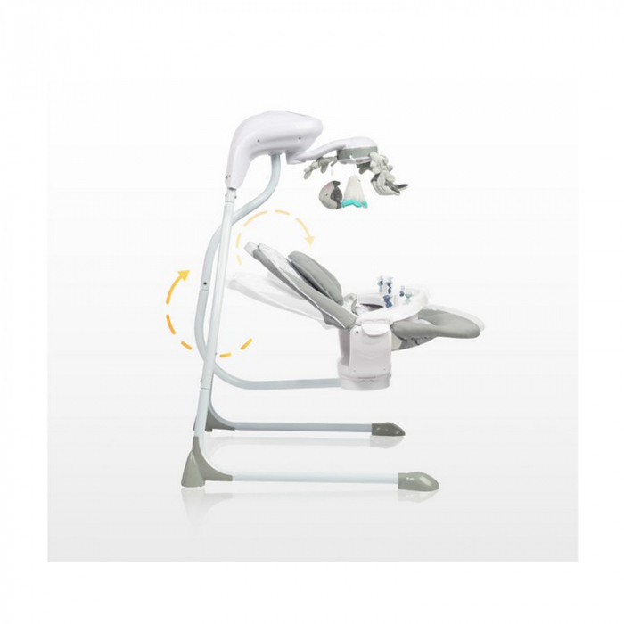 Leagan electric reglabil, cu muzica, pentru bebelusi, Caretero Raffi, 320582, Crem [8]