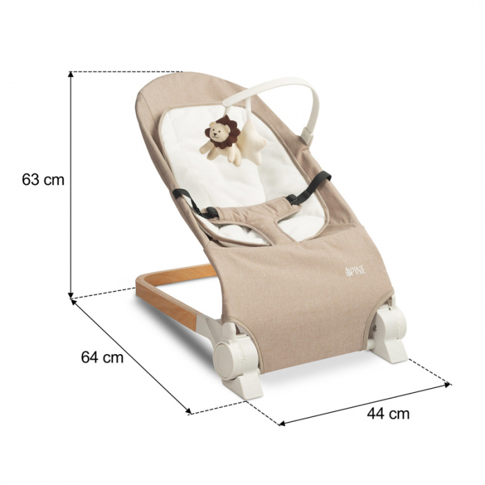 Balansoar ergonomic, reglabil in 3 pozitii Pine Caretero 397887, Maro [5]