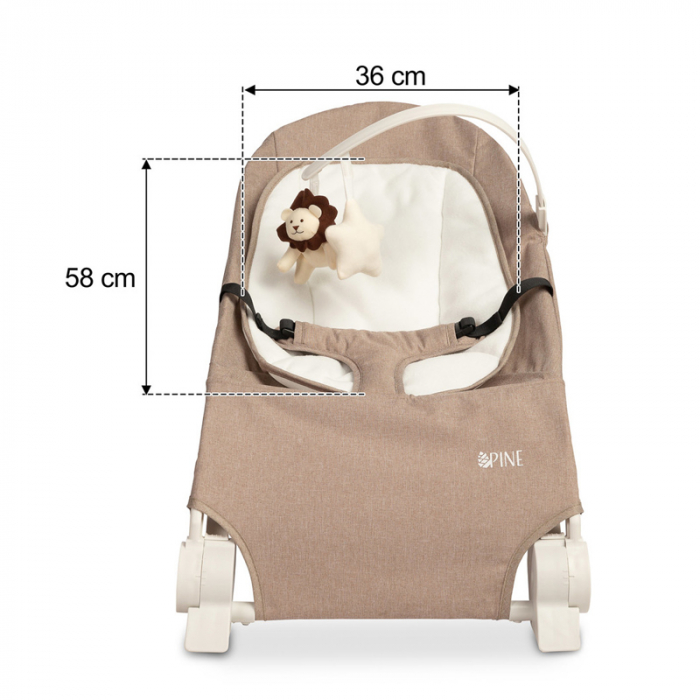 Balansoar ergonomic, reglabil in 3 pozitii Pine Caretero 397887, Maro [6]