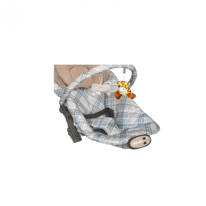Balansoar muzical cu vibratii pentru bebelusi BabyMix BR246G, Gri [2]