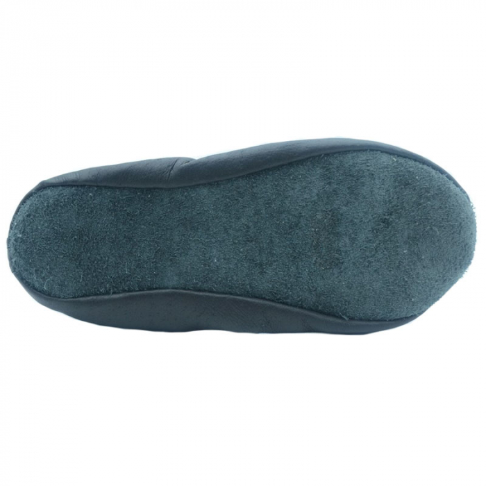 Pantofi din piele pentru balet copii Mini Junior BLR2-31, Negru [2]