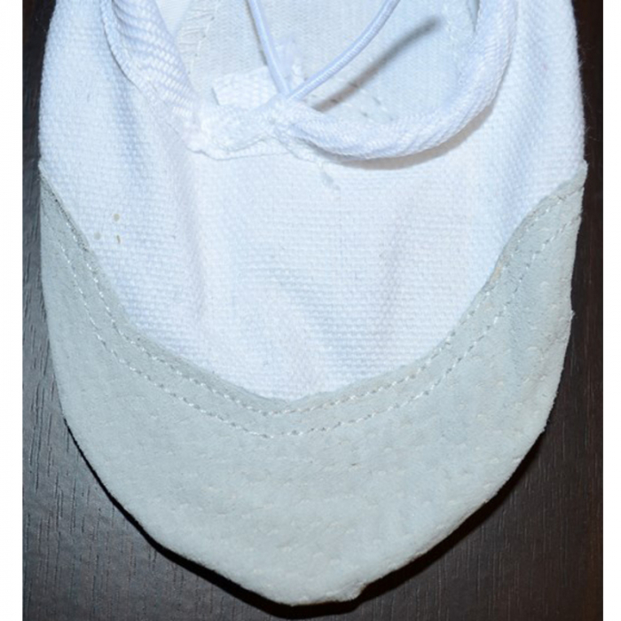 Pantofi din piele si panza pentru balet, gimnastica si dans, Mini Junior PB1111A, Alb [2]