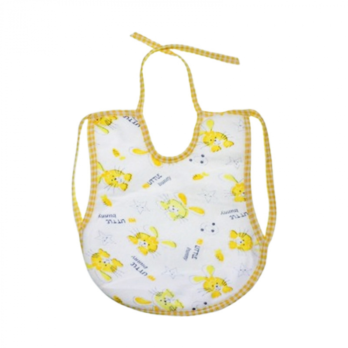 Baveta cu 2 straturi, impermeabila pentru bebe, Mini Junior BV0109IG, Galben [1]