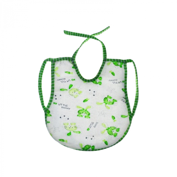 Baveta cu 2 straturi, impermeabila pentru bebe, Mini Junior BV0109IV, Verde [1]