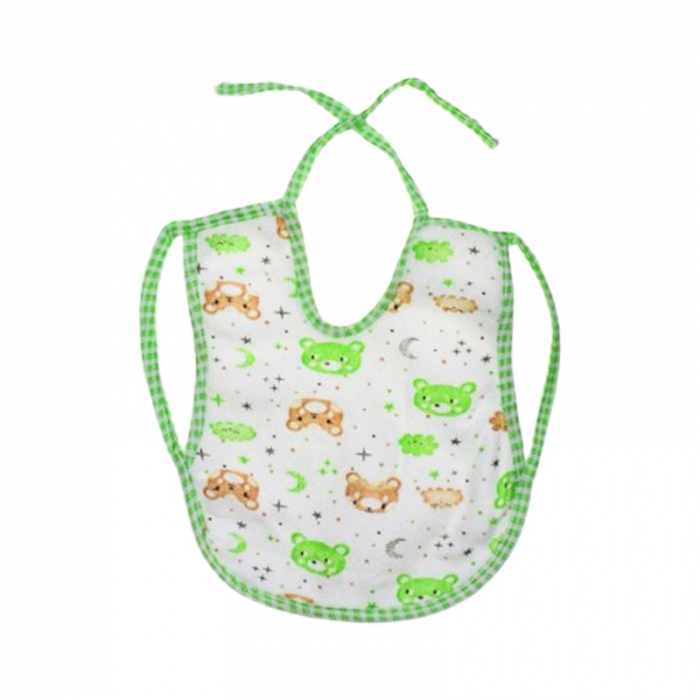 Baveta cu 2 straturi, impermeabila pentru bebe, Mini Junior BV0109IV2, Verde [1]