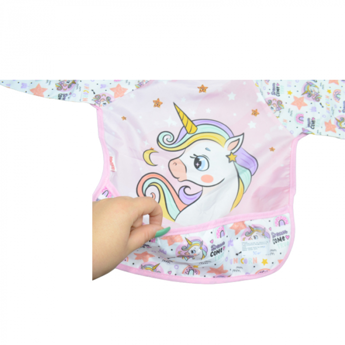 Baveta cu maneca lunga Mini Junior MJM-26, Roz [3]