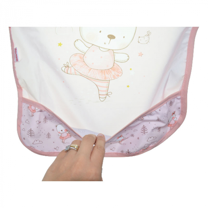 Baveta cu maneca lunga pentru copii Mini Junior 040823, Roz [3]