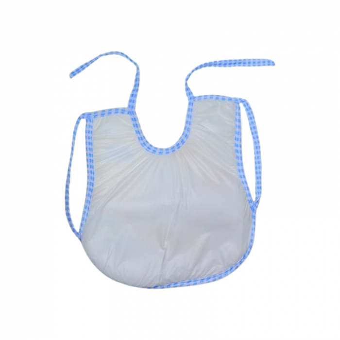 Baveta cu 2 straturi, impermeabila pentru bebe, Mini Junior BVT0805A, Albastru [2]