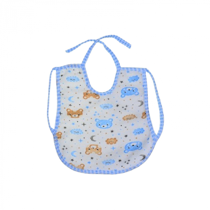 Baveta cu 2 straturi, impermeabila pentru bebe, Mini Junior BVT0805A, Albastru [1]
