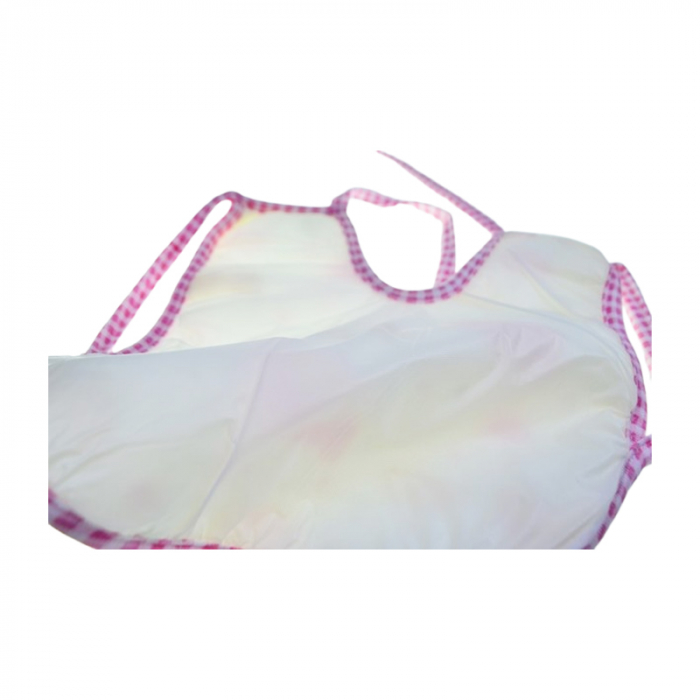 Baveta cu 2 straturi, impermeabila pentru bebe, Mini Junior BVT0805R, Roz [3]