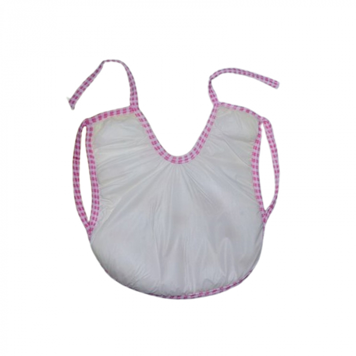 Baveta cu 2 straturi, impermeabila pentru bebe, Mini Junior BVT0805R, Roz [2]