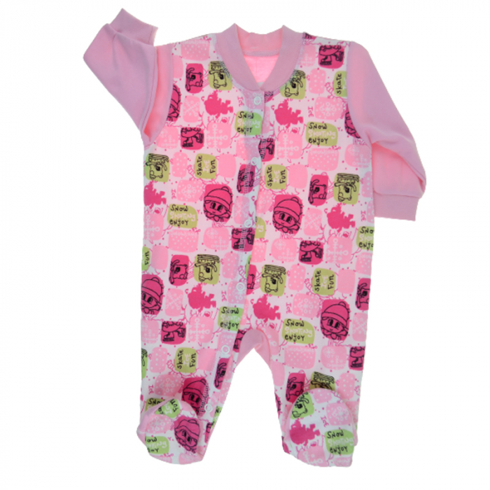 Salopeta cu maneca lunga pentru fete Mini Junior MJ75854-62, Roz [1]