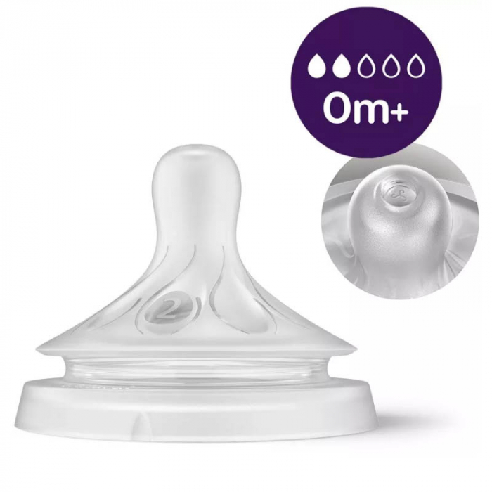 Biberon anti colici cu tetina din silicon 125 ml Philips Natural Response SCY670/01, Transparent [3]