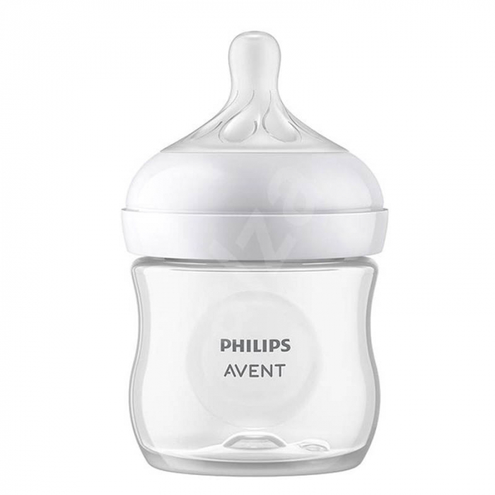 Biberon cu tetina din silicon 125 ml Philips Natural Response SCY900/01, Transparent [2]