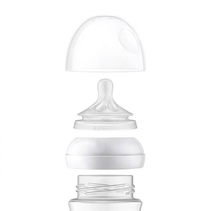 Biberon cu tetina din silicon 125 ml Philips Natural Response SCY900/01, Transparent [5]