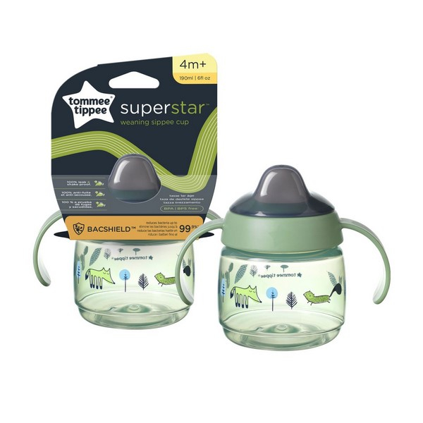 Biberon din polipropilena, anticurgere, cu cioc si manere, 190 ml, Tommee Tippee 478269, Verde [3]