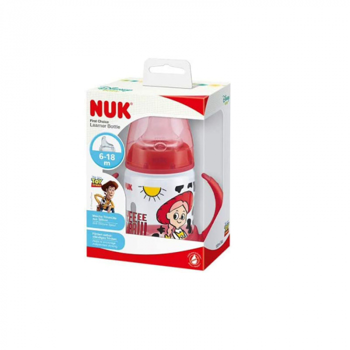 Biberon cu cioc din silicon si manere 6-18 luni 150 ml Nuk First Choice Toy Story 215290R [4]