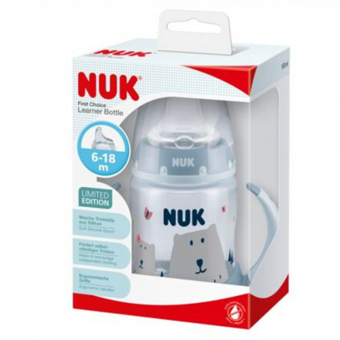 Biberon cu cioc si manere 150 ml 6-18 luni Nuk First Choice 215304A [3]