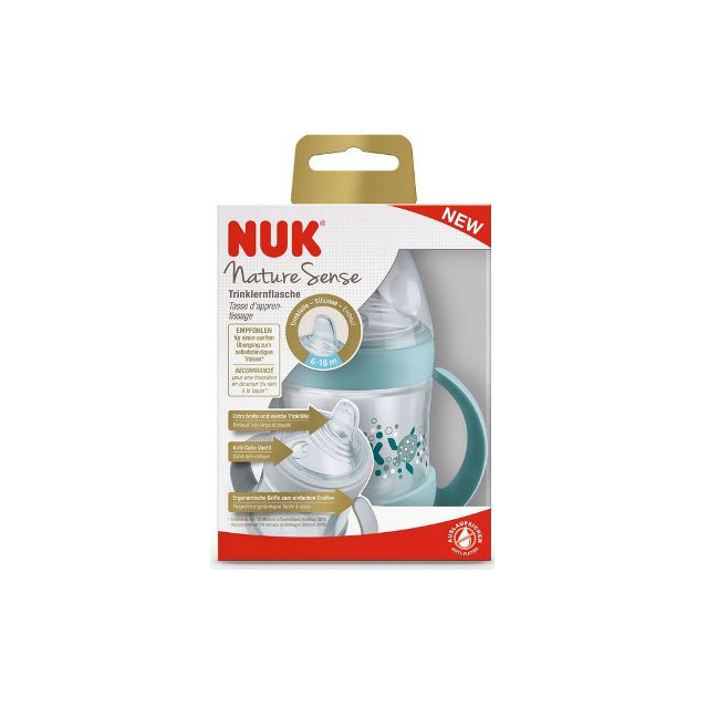 Biberon cu cioc si manere 150 ml 6-18 luni Nuk Nature Sense 743763V [4]