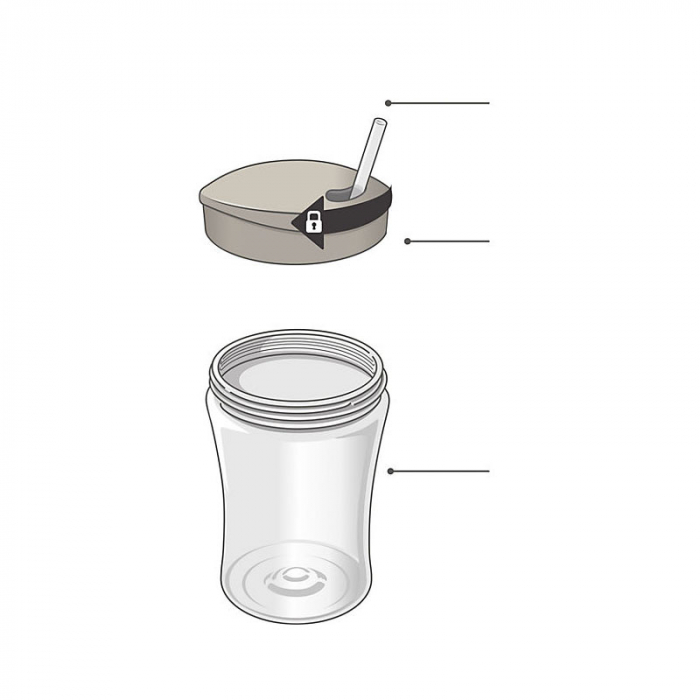 Biberon cu pai 230 ml 12+ luni Nuk Action Cup 751136V [2]