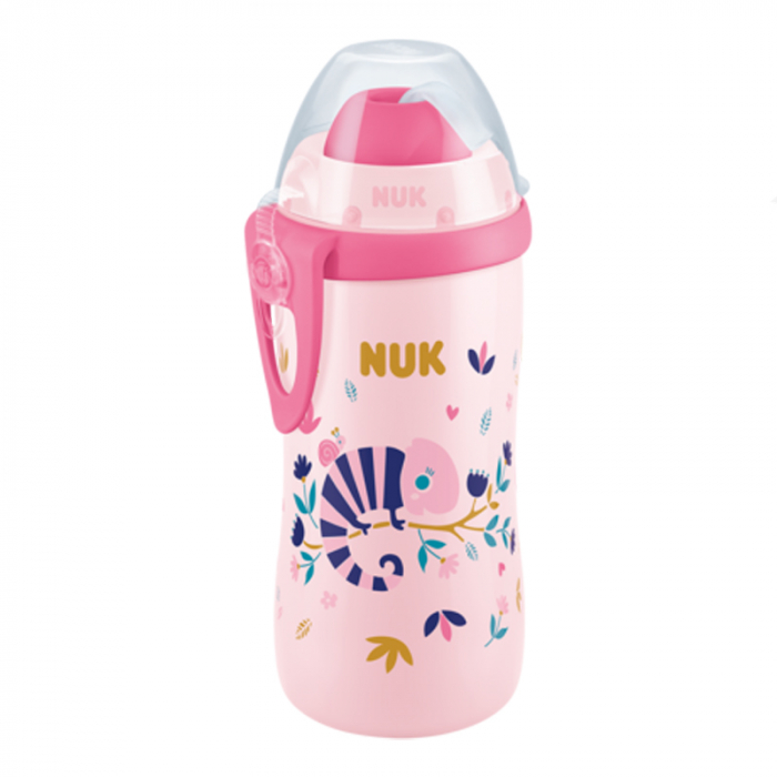 Biberon cu pai 300 ml Nuk First Choice Flexi Cup 255575, Roz [1]