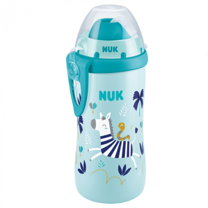 Biberon cu pai 300 ml Nuk First Choice Flexi Cup 255575-1, Albastru [1]