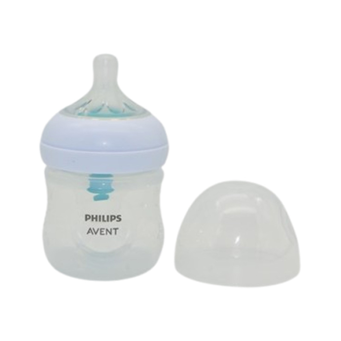 Biberon cu tetina din silicon, 125 ml, 0-3 luni, Philips Natural Response Air Free Vent, SCY670/02-2, Alb [3]
