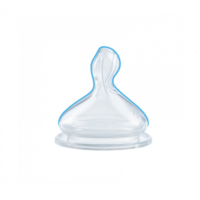 Biberon cu tetina din silicon 150 ml 0-6 luni Nuk First Choice 743875, Albastru [3]